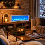 Șemineu Electric Decorativ LED cu Telecomandă, Multicolor – 60 × 21 × 10 cm - in context de utilizare