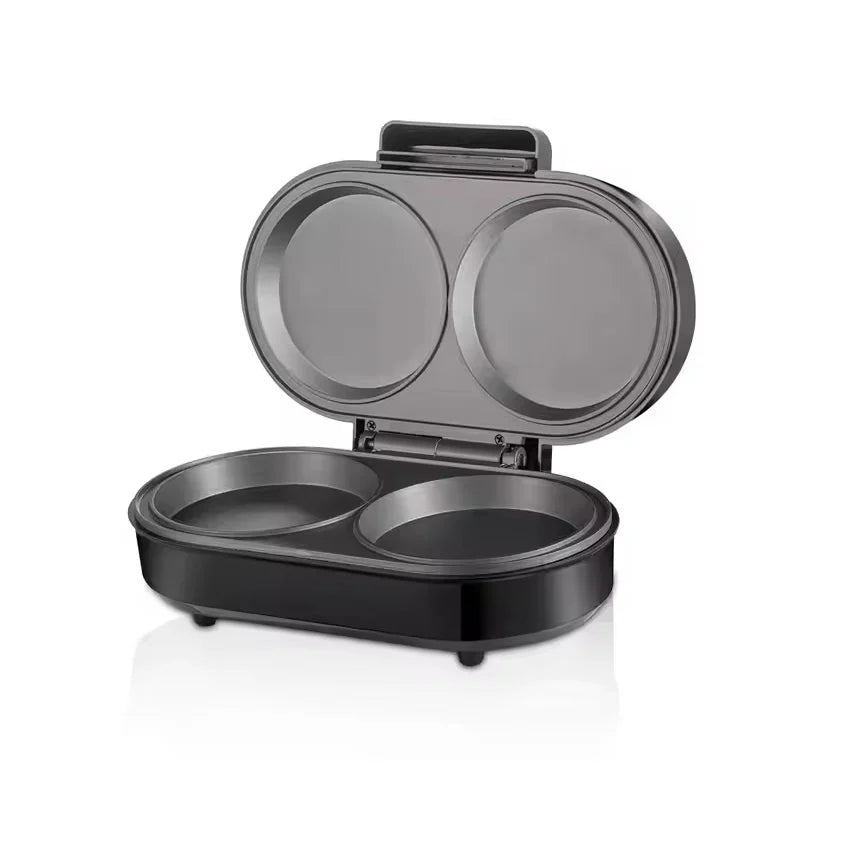 Aparat electric pentru burgeri/omleta/waffles/sandwich, RAF R245, 850 W, 28x23x16 cm, negru
