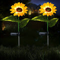 Set 2 Lampi solare LED de tip floarea soarelui pentru exterior, gradina, curte, gazon,