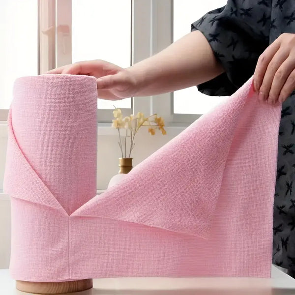 Set 30 lavete reutilizabile multifunctionale 25x25 cm cu suport