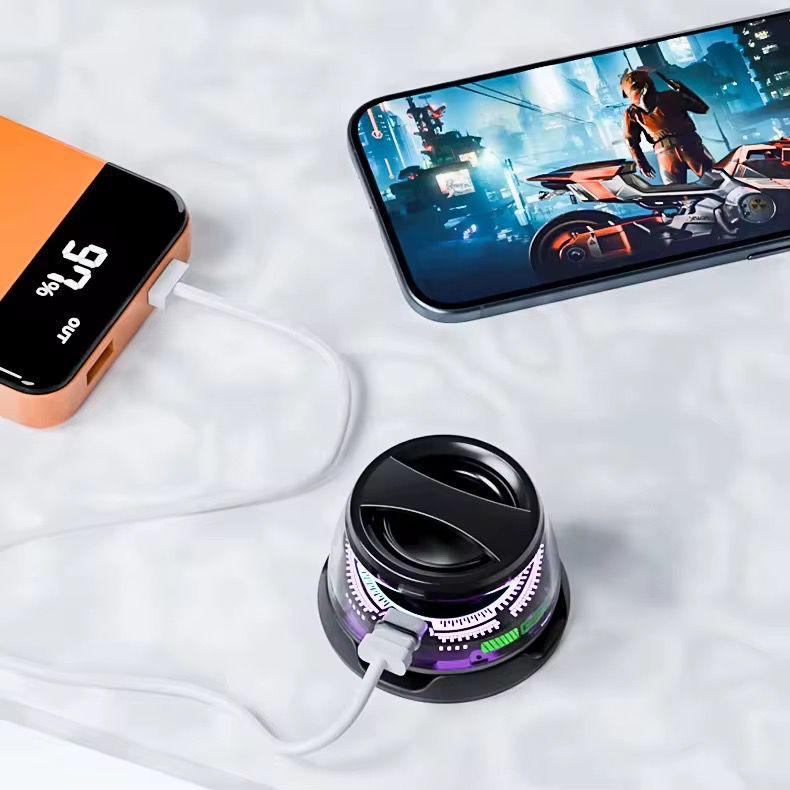 Boxa Portabila Bluetooth Rezistenta la Apa IPX7 cu Magnet, Atasare Magnetica pentru Telefoane & Suprafete Metalice, Sunet Surround 3D, Iluminare RGB, TWS Dual Channel, Negru