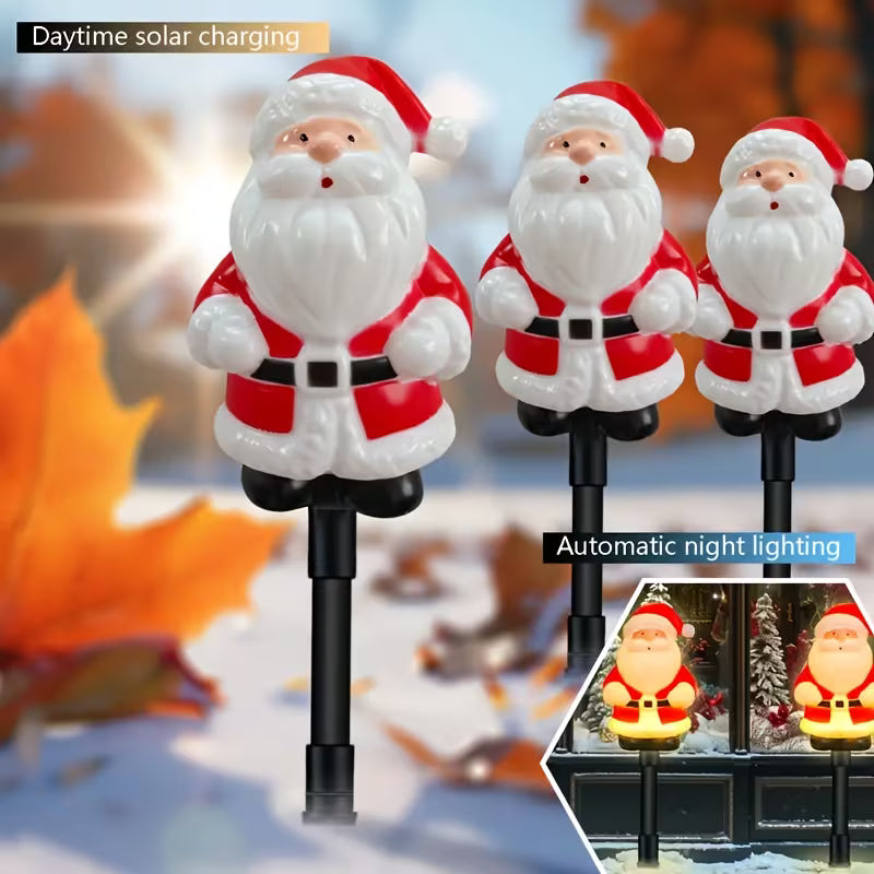 Set 5 Lampi Solare LED Mos Craciun pentru Gradina, 37 cm