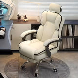 Scaun Ergonomic Directorial cu Suport Picioare Rabatabil Piele Ecologica - detaliu produs
