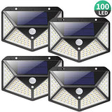 Set 4 Lampi Solare 100LED cu Senzor de Miscare Iluminare Exterior Waterproof - detaliu produs