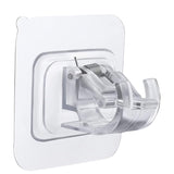 Set 10 Suporturi pentru Tija de Perdea Longziming Plastic Transparent Autoadeziv - detaliu produs