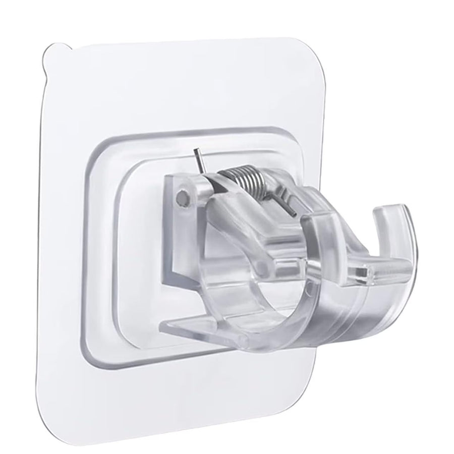 Set 10 Suporturi pentru Tija de Perdea Longziming Plastic Transparent Autoadeziv - detaliu produs