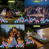 Set 2x Lampa Solara Decorativa Hortensie 70cm LED IP66 Panou Solar Integrat - detaliu produs