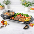 Plita electrica, RAF R5413, 1800 W, 2.5 L capacitate, cu capac, 160℃-220℃, 70x25x10 cm, negru