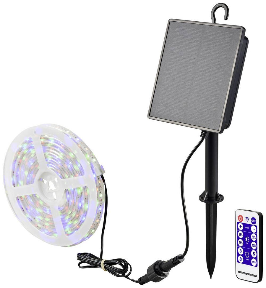 Set Banda LED RGB 60 LED/m cu Panou Solar Rola 5 Metri Iluminare Decorativa - detaliu produs