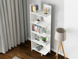 Raft Biblioteca Asimetric 5 Polite MDF Negru Decorativ Perete - detaliu produs