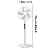 RESIGILAT - Ventilator digital cu telecomanda si timmer 1120 mm, oscilatie 90°, afisaj LED, 16 inch
