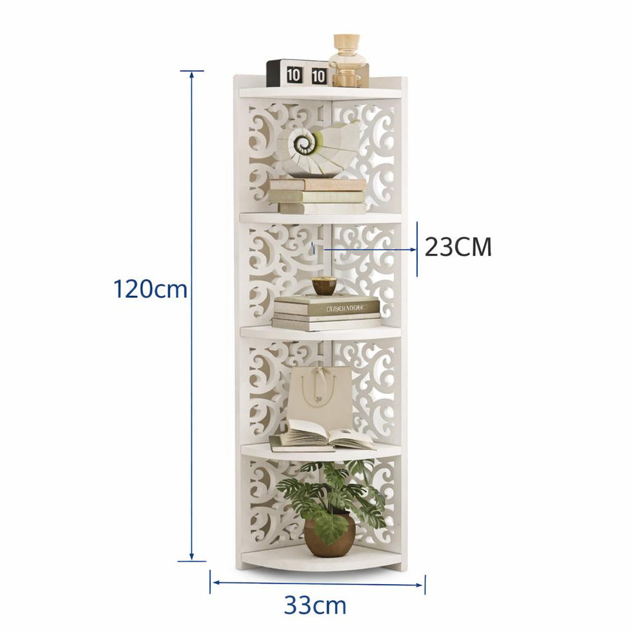 Raft Colt 4 Nivele Organizare Spatiala Design Modern Alb - imagine principala