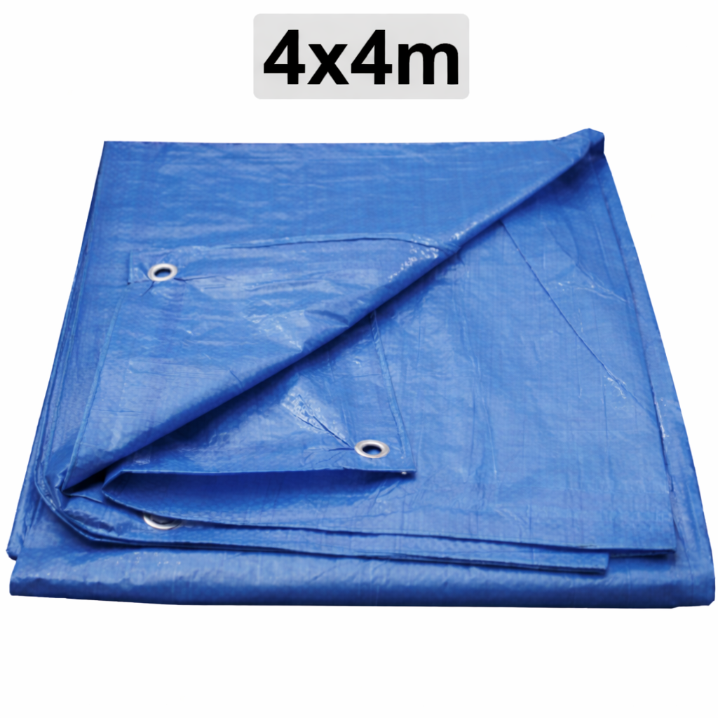 Prelata impermeabila cu inele, 150gr/m2, albastru