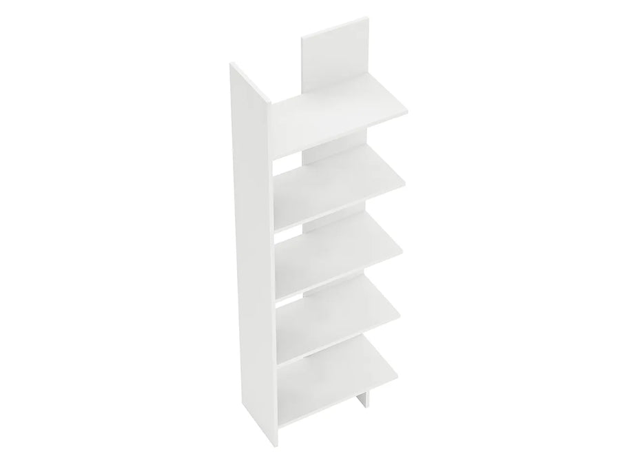 Raft Biblioteca Asimetric 5 Polite MDF Negru Decorativ Perete - detaliu produs