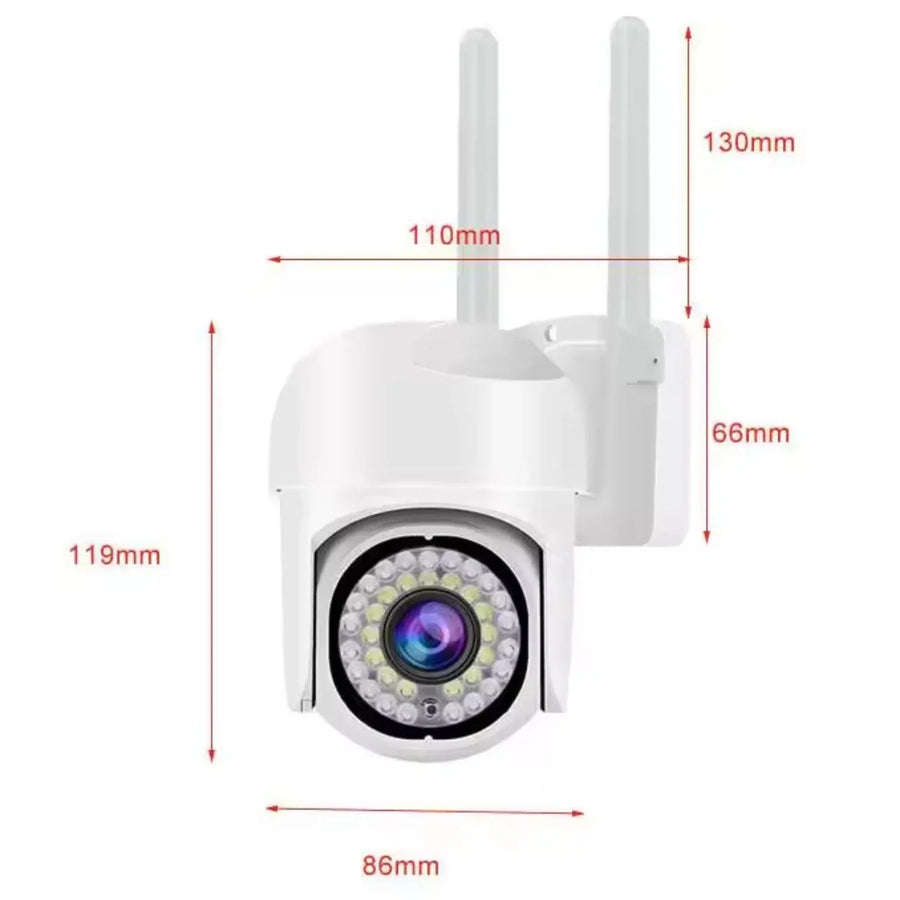 Camera de supraveghere WiFi pentru exterior cu Card 32GB Inclus, HD panoramica, vedere nocturna, audio bidirectional, rezistenta la apa, 2MP sau 3MP