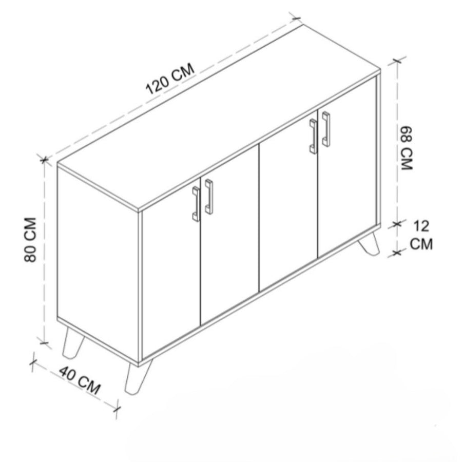 Cabinet Gamze (Sapphire - White) - detaliu produs