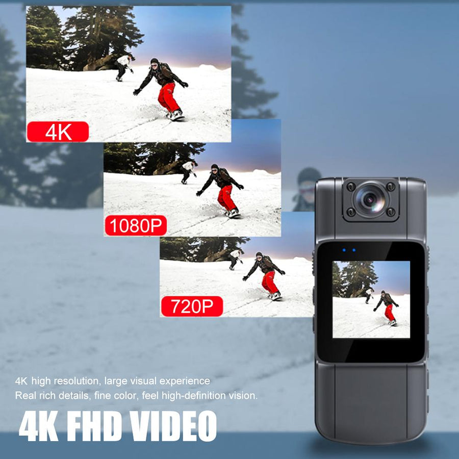 Camera corporala Cam HD cu lentila rotativa,WiFi, Vedere Nocturna IR si Autonomie 7 Ore