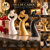 Statuetă Decorativă Cuplu cu Inimă, Rășină Finisată – 14 × 6 × 5,5 cm - imagine principala