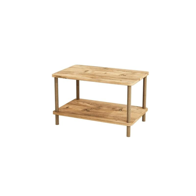 Masuta cafea moderna cu raft, design scandinav, 70x44x43 cm