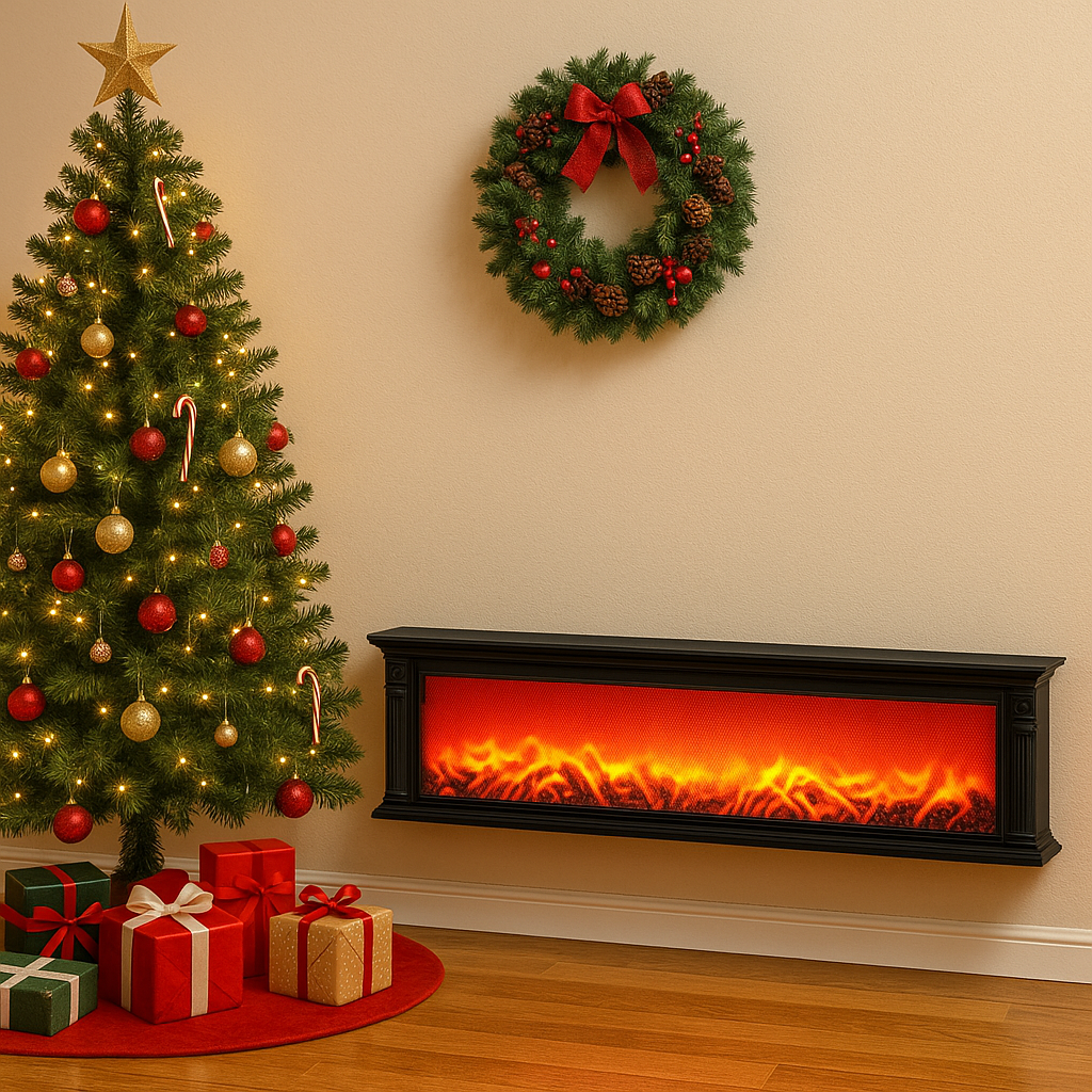 Semineu LED Panoramic 102 cm cu Efect Jar – Decor Elegant pentru Casa si Evenimente