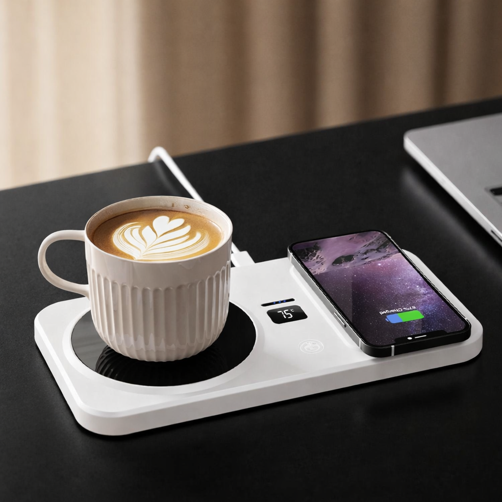Incalzitor electric pentru cana cu incarcare wireless – control inteligent al temperaturii