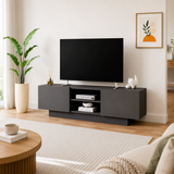 Comodă TV DORA cu uși și raft central, PAL 18 mm, 140 x 31 x 42 cm - detaliu produs