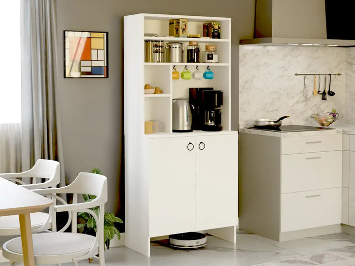 Dulap Bucatarie cu 2 Usi MDF Alb Organizare Modulara Depozitare - detaliu produs