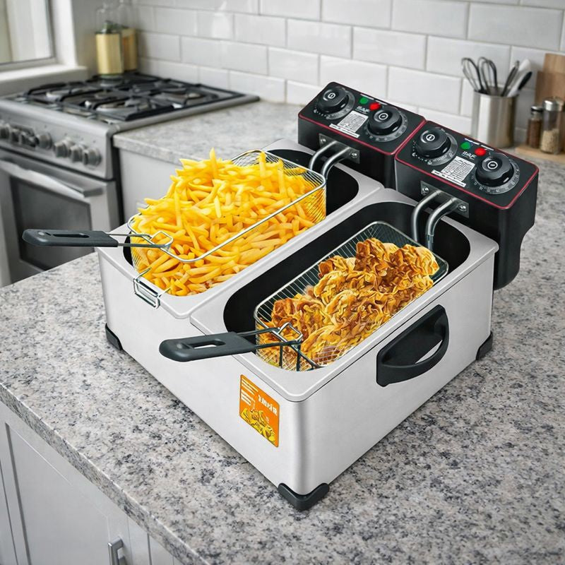 Friteuza dubla RAF R.5223 2x3L 4000W inox