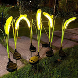 Set 2 Lampi Solare Decorative Iarba Ornamentala Verde 80cm Lumina Calda IP66 - imagine principala