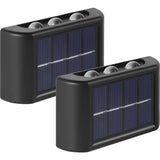 Set 2 Lampi Solare de Perete cu Iluminare Sus si Jos 8 LED-uri Alb Rece - detaliu produs