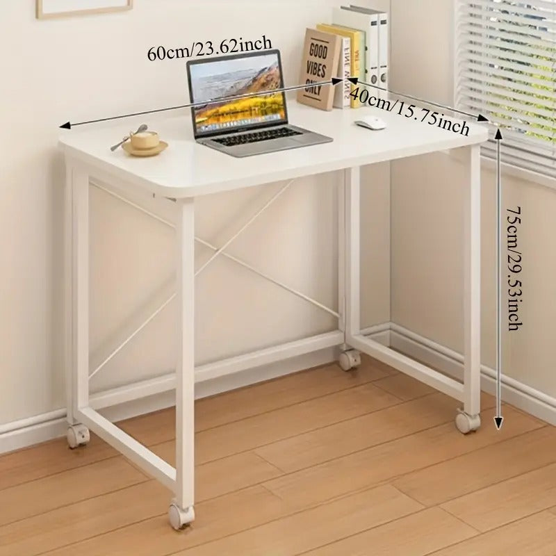 Birou compact cu roti 60x40x75 cm pentru laptop sau birou acasa