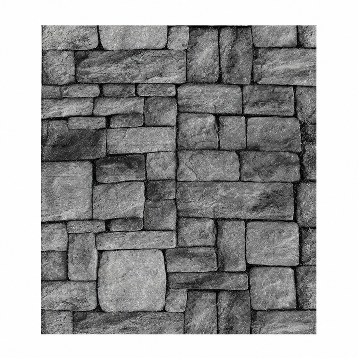 Tapet Caramida Piatra Gri 3D Autoadeziv Set 10 Placi 70x77cm Decorativ - detaliu produs