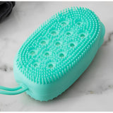 Burete Silicon De Baie Cu Bule Verde Masaj Exfoliant Piele - detaliu produs