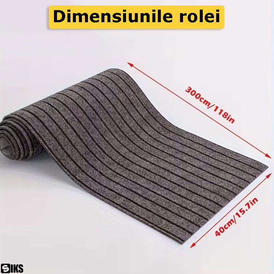 Rola Mocheta Autoadeziva, 40x300 cm, Material Absorbant, Montaj Rapid Fara Adeziv, Reduce Zgomotul si Protejeaza Pardoseala