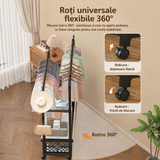 Cuier Perete Organizator Haine Accesorii Metal Negru Modern - detaliu produs