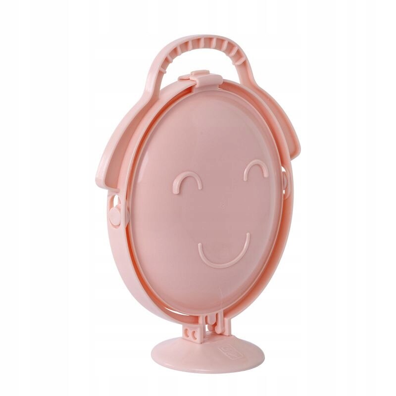 Platou de Servire Supraetajat Plastic 3 Compartimente Pliabil Roz 30x49.5cm - detaliu produs