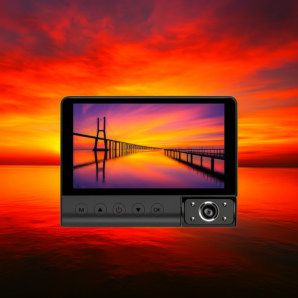 Camera Auto cu Oglinda Retrovizoare 3-in-1 – Ecran 4 inch, viziune nocturna, detectie miscarilor, asistenta la parcare, unghi larg 360°