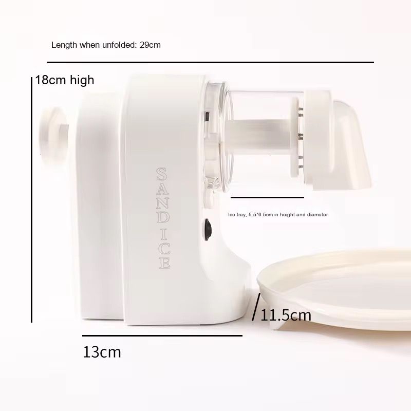 Concasor electric de gheata, 20W, lama din otel inoxidabil, detasabila pentru curatare, incarcare USB, 130x115x180mm, alb