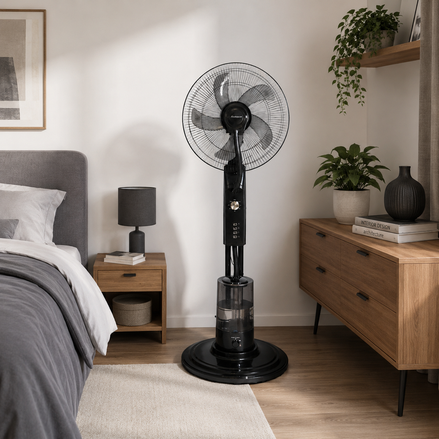 Ventilator cu Pulverizare Apa 16 inch 75W 3 Viteze Oscilatie Rezervor 2.8L - detaliu produs