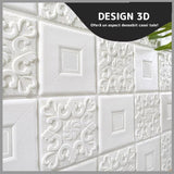 Tapet 3D Autoadeziv Patrate Design Modern pentru Tavan si Perete Usor de Montat - detaliu produs