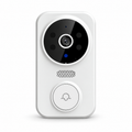 Sonerie video si interfon smart wireless cu camera HD si vedere de noapte, Alb