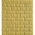 Tapet 3D caramida aurie in relief auto-adeziv pentru interior, 70 x 77 cm