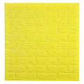 Tapet 3D caramida galbena  auto-adeziv pentru interior, 70 x 77 cm