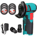 Mini Polizor unghiular portabil cu 1 sau 2 acumulatori 24V, 5 discuri incluse