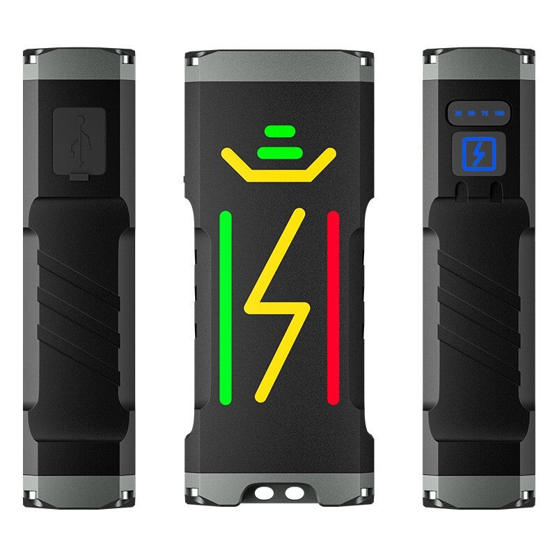 Lanterna Profesionala YM-G666, 6 LED uri P90, reincarcabila USB, din Aluminiu, Multifunctionala, Neagra