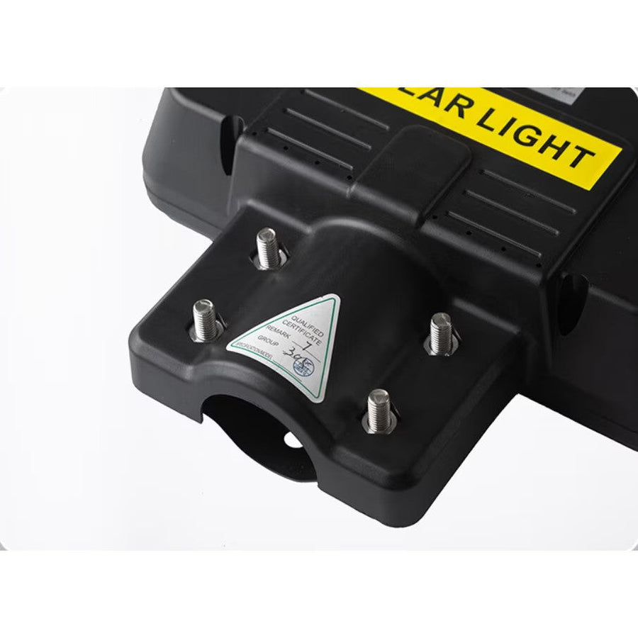 Lampa Solara Stradala, Dreptunghiulara 600W cu 12 Celule Telecomanda si Suport Metalic, Lumina Puternica