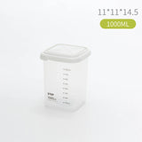 Set 3 Caserole pentru Depozitare cu Gramaj 240-1000 ml Alb Etansare Hermetica - imagine principala