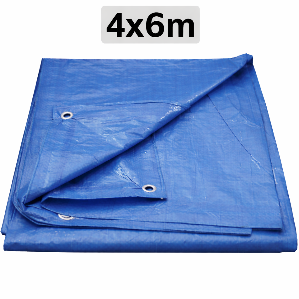 Prelata impermeabila cu inele, 150gr/m2, albastru
