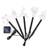 Set 5 Decoratiuni Solare LED Exterior Gradina Iluminare Solara Multicolora - detaliu produs