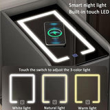 Noptiera Inteligenta cu Lampa LED Control Voce Bluetooth Incarcare Wireless - detaliu produs